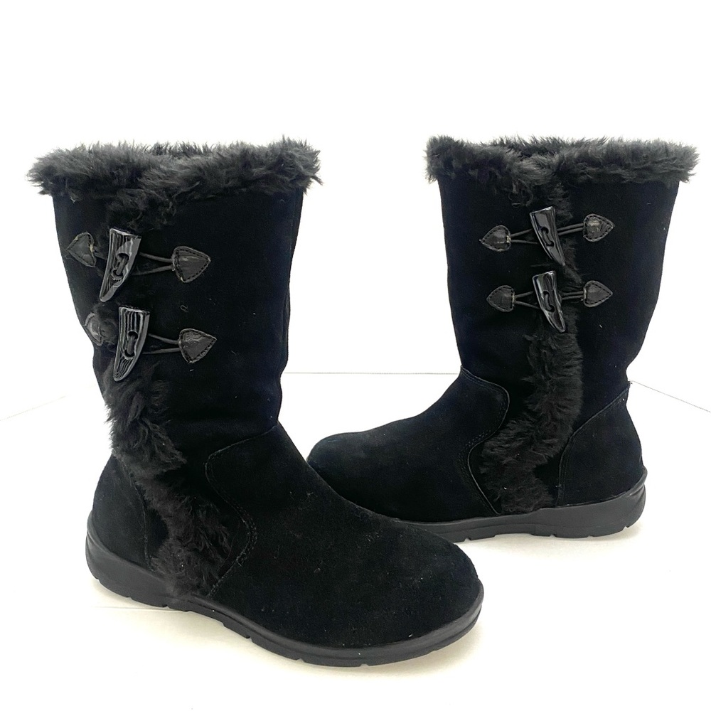White Mountain Women's Black Suede Cozy Winter Boot